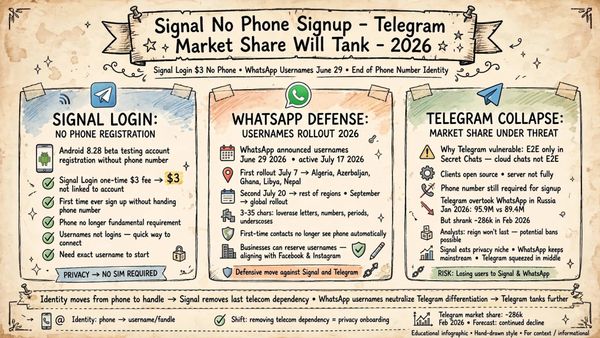 Once Signal Removes The Phone, Telegram's Niche Collapses