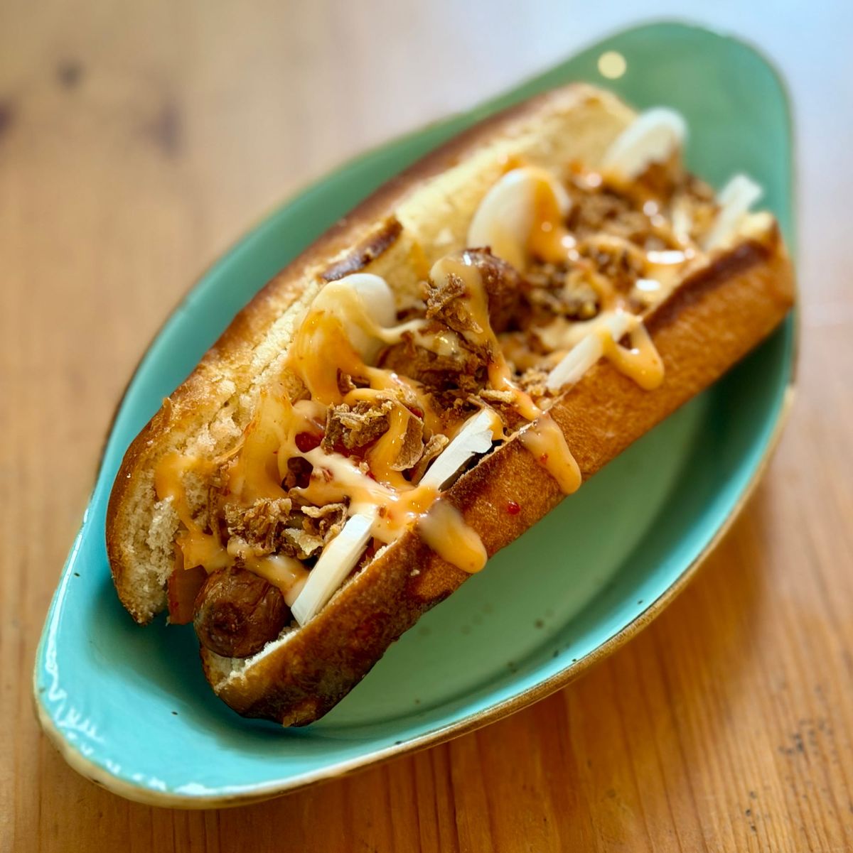 Homeoffice-Hotdog, aber auf nice