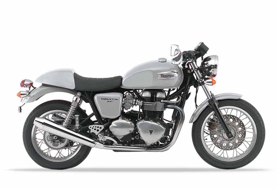 Triumph Thruxton 900 (2004) κλασικό cafe racer σε φωτογράφιση