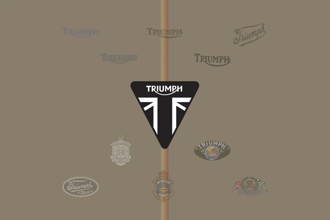 Εξέλιξη λογοτύπου Triumph από το 1902 έως σήμερα σε μία εικόνα