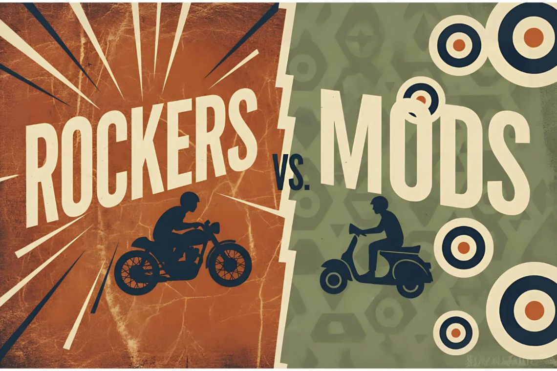 Illustration Rockers και Mods σε ιστορική σύγκρουση στη Βρετανία των '60s