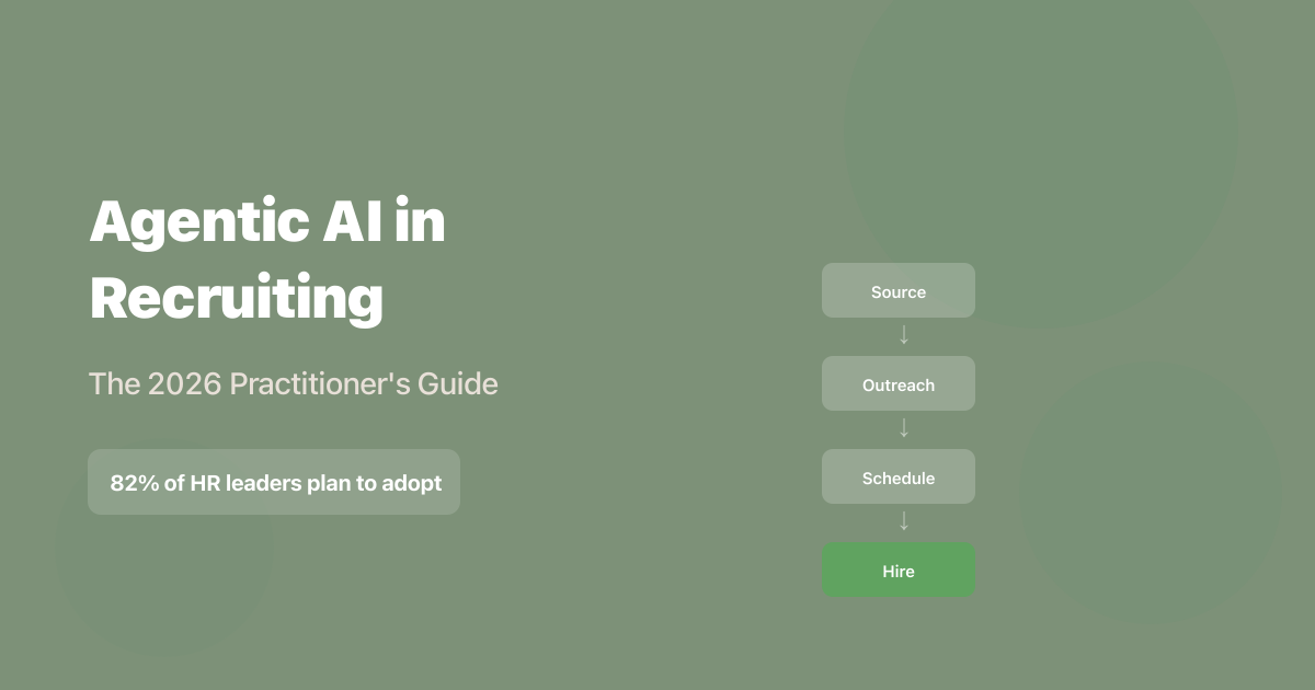 Agentic AI in Recruiting: The 2026 Practitioner's Guide