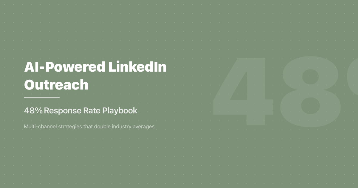 AI-Powered LinkedIn Outreach: 48% Response Rate Playbook