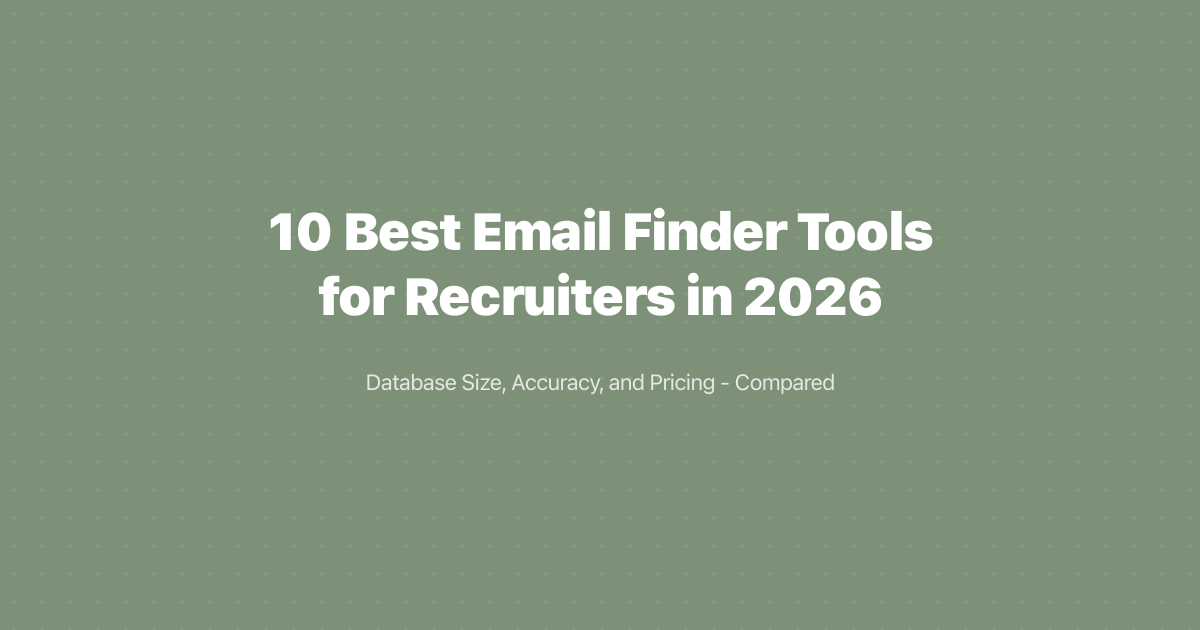 10 Best Email Finder Tools for Recruiters in 2026