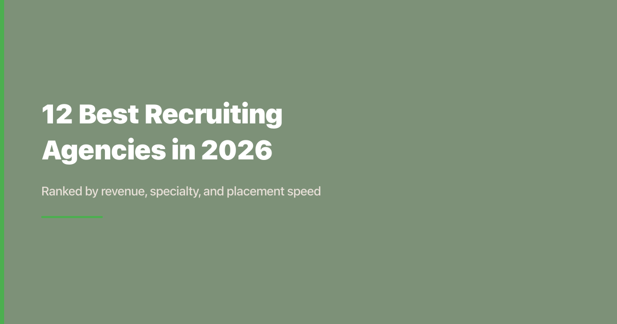 12 Best Recruiting Agencies in 2026 (Ranked List)
