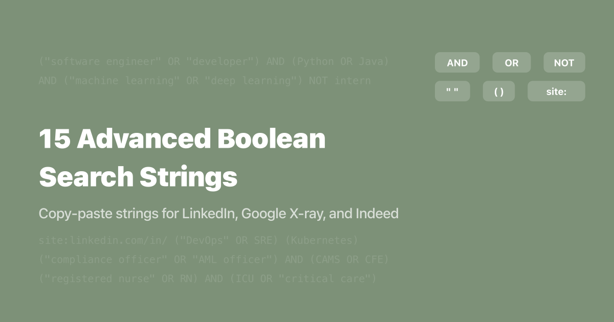 15 Advanced Boolean Search Strings for Recruiters (2026)
