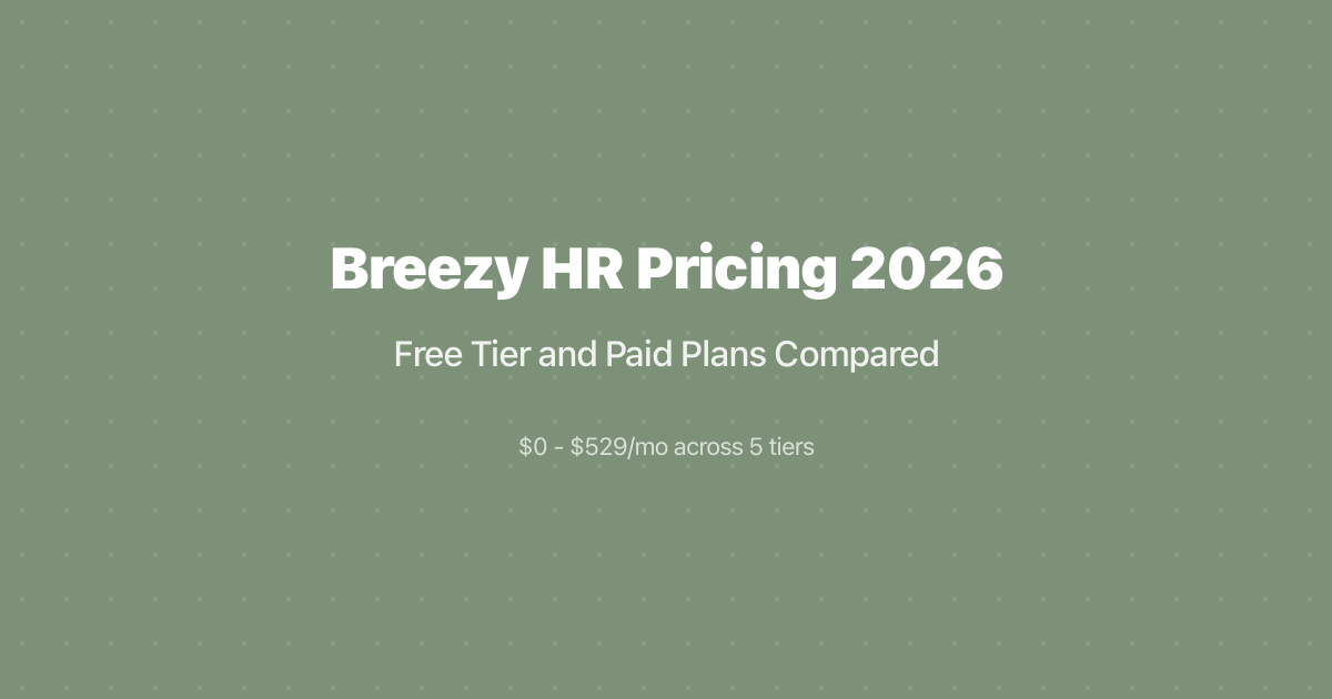 Breezy HR Pricing 2026: Free Tier and Paid Plans Compared