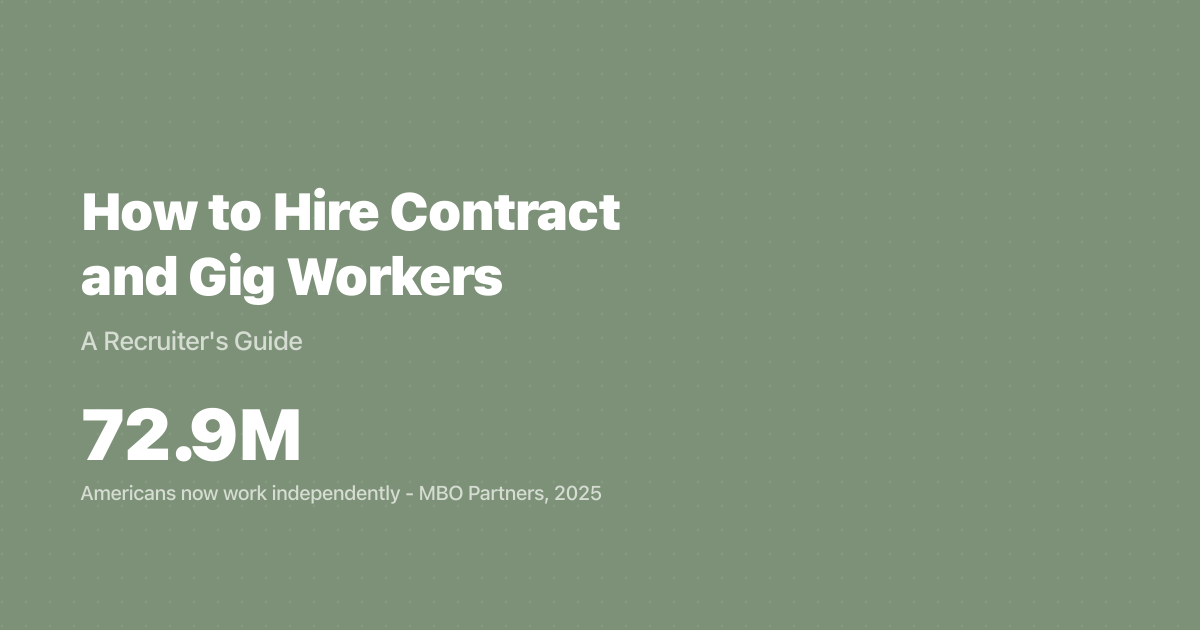 How to Hire Contract and Gig Workers: A Recruiter's Guide (2026)