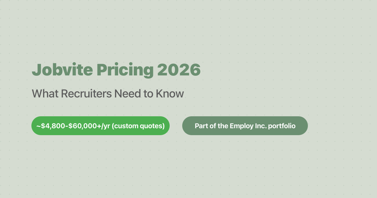 Jobvite Pricing 2026: What Recruiters Need to Know