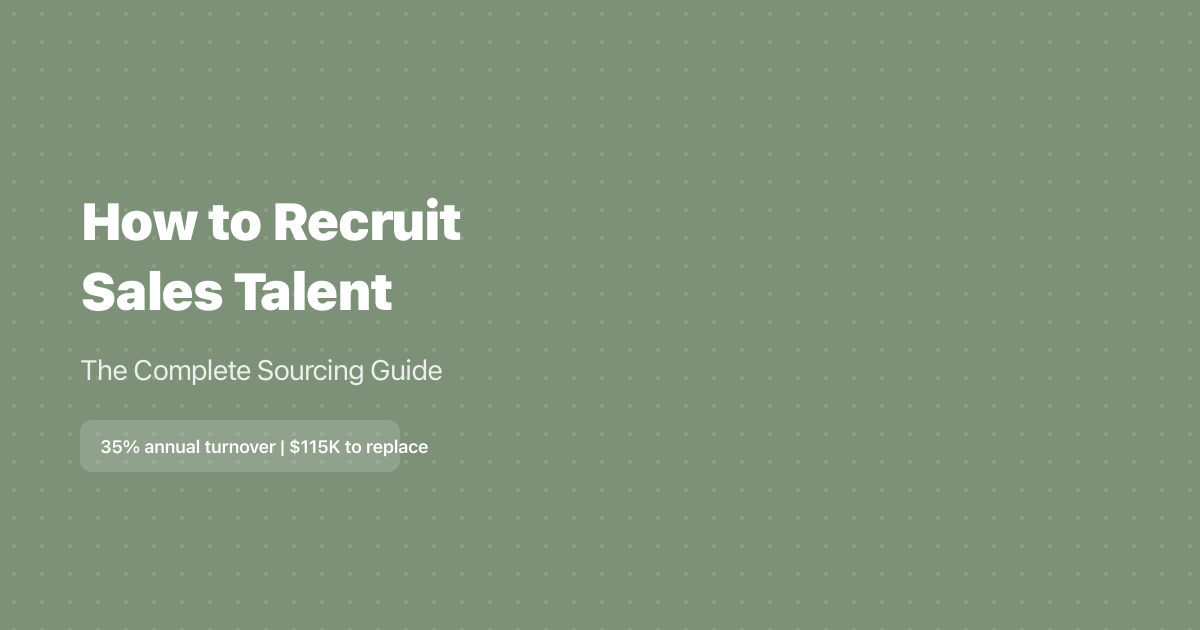 How to Recruit Sales Talent: The Complete Sourcing Guide (2026)