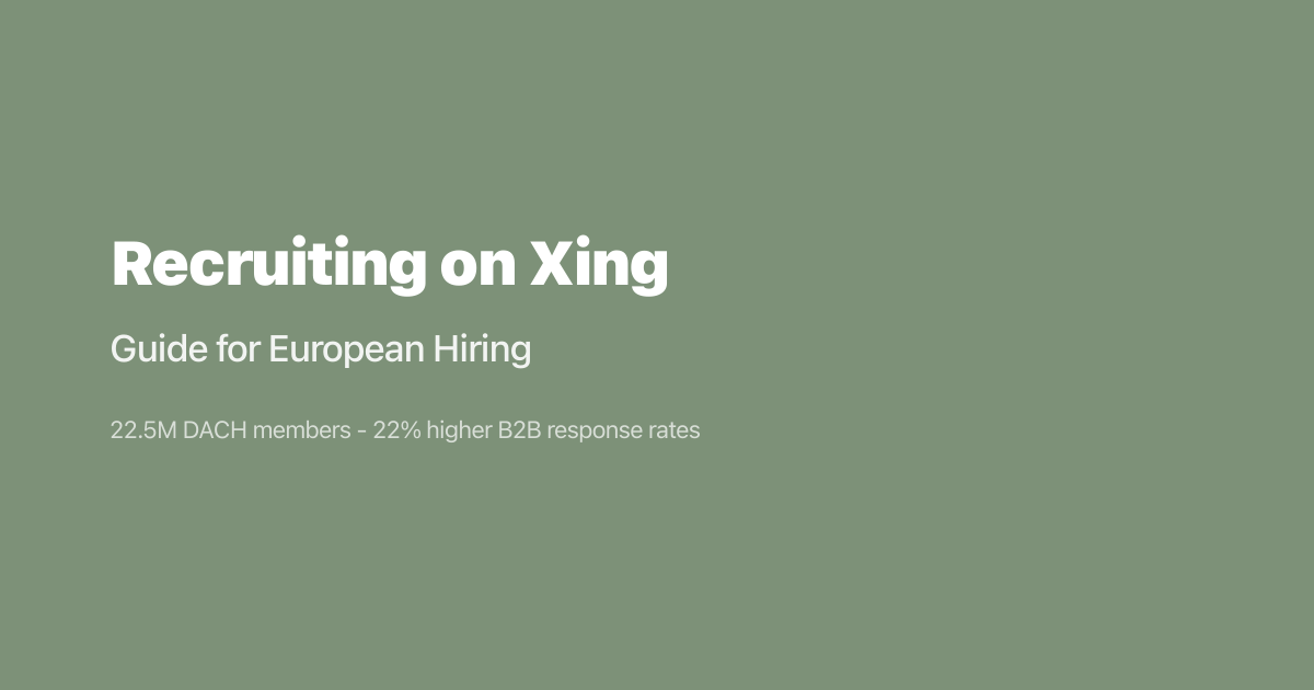 Recruiting on Xing: Guide for European Hiring