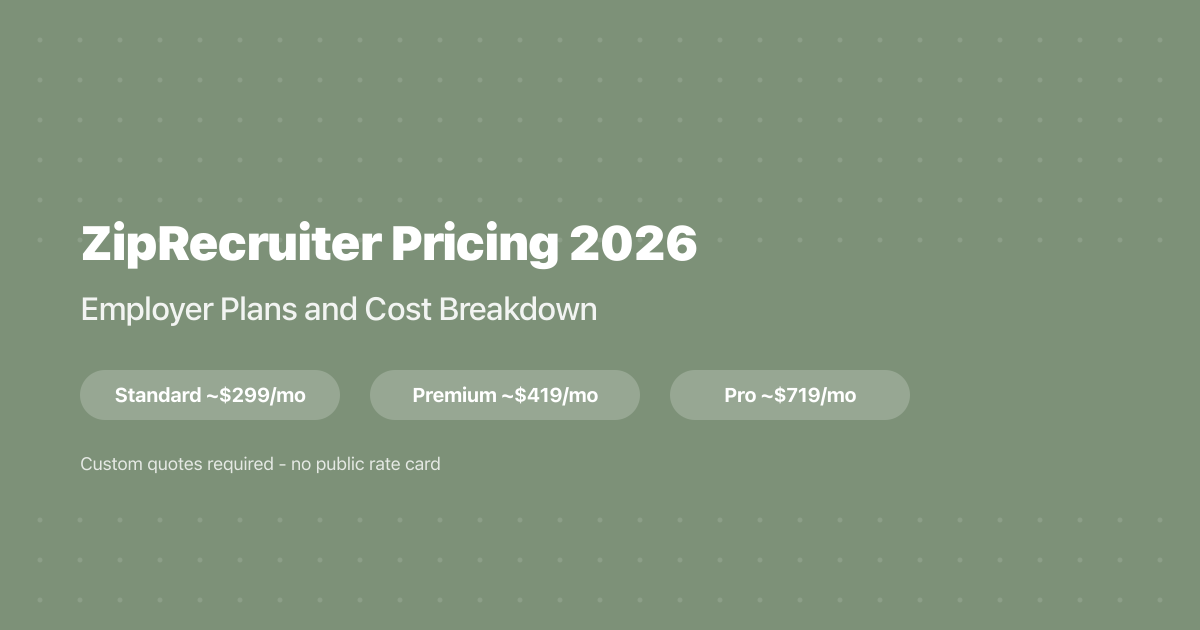 ZipRecruiter Pricing 2026: Employer Plans and Cost Breakdown