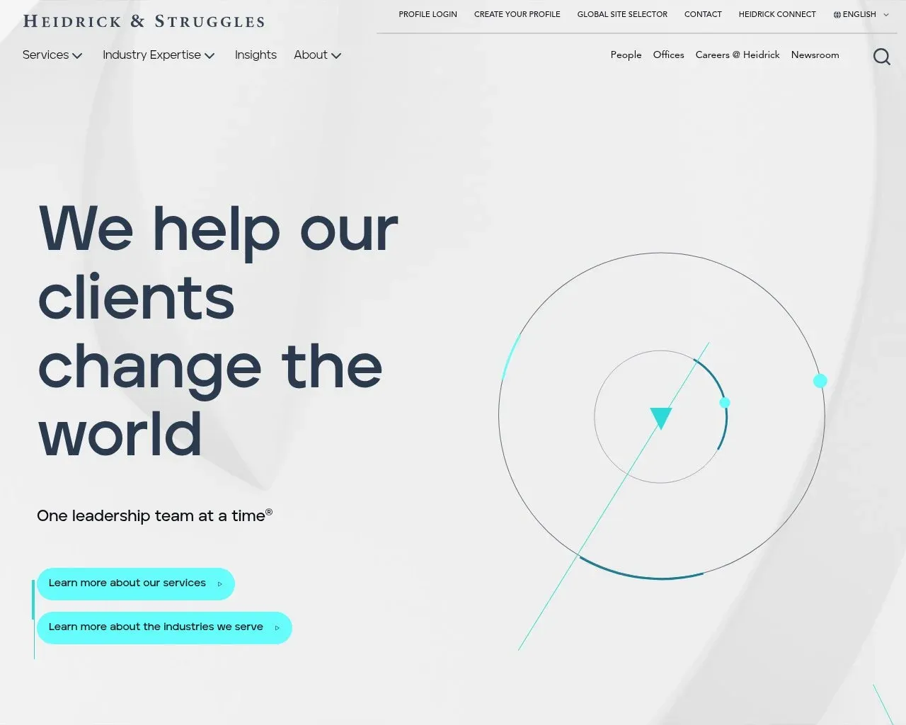 Screenshot of the Heidrick & Struggles website homepage