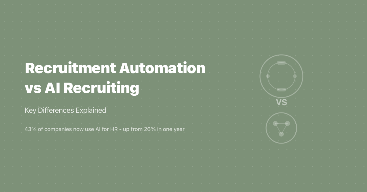 Recruitment Automation vs AI Recruiting: Key Differences (2026)