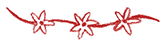 Simple short loop animation of red daisy chain