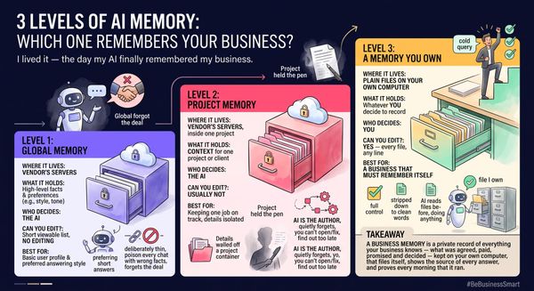 I Tried All Three Levels of AI Memory. Only One Remembered My Business.