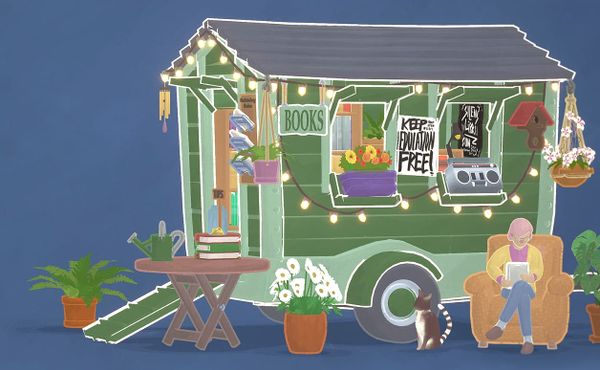 🐸 Ouvrez une librairie dans une roulotte en bord de mer
