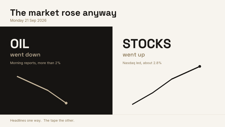 The market rose anyway
