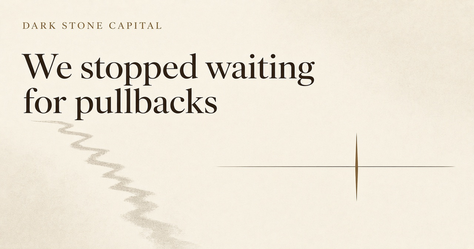 We stopped waiting for pullbacks
