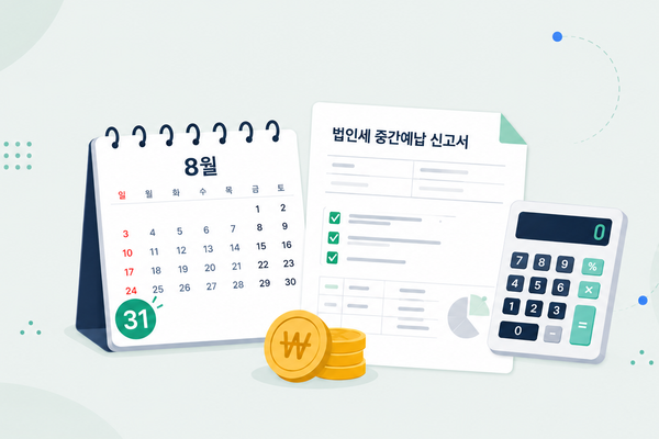 법인세, 8월에도 내야 한다고요?