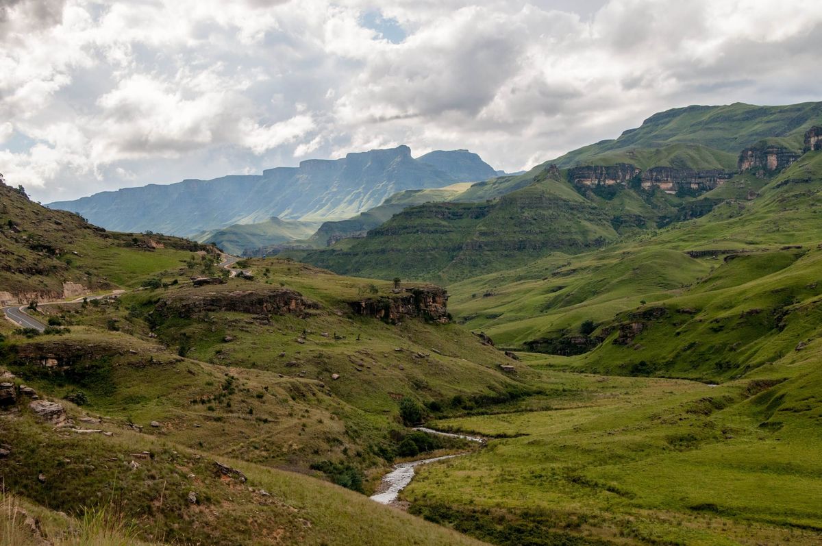 Drakensberg Mountains, South Africa, where the short story is set.