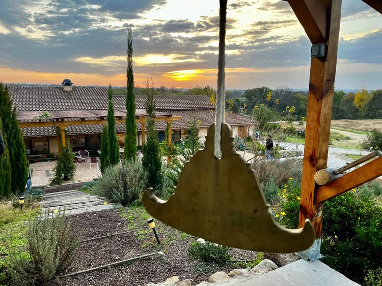Dhamma bell at Dhamma Sacca, symbolizing the call to mindfulness and meditation in Vipassana practice.