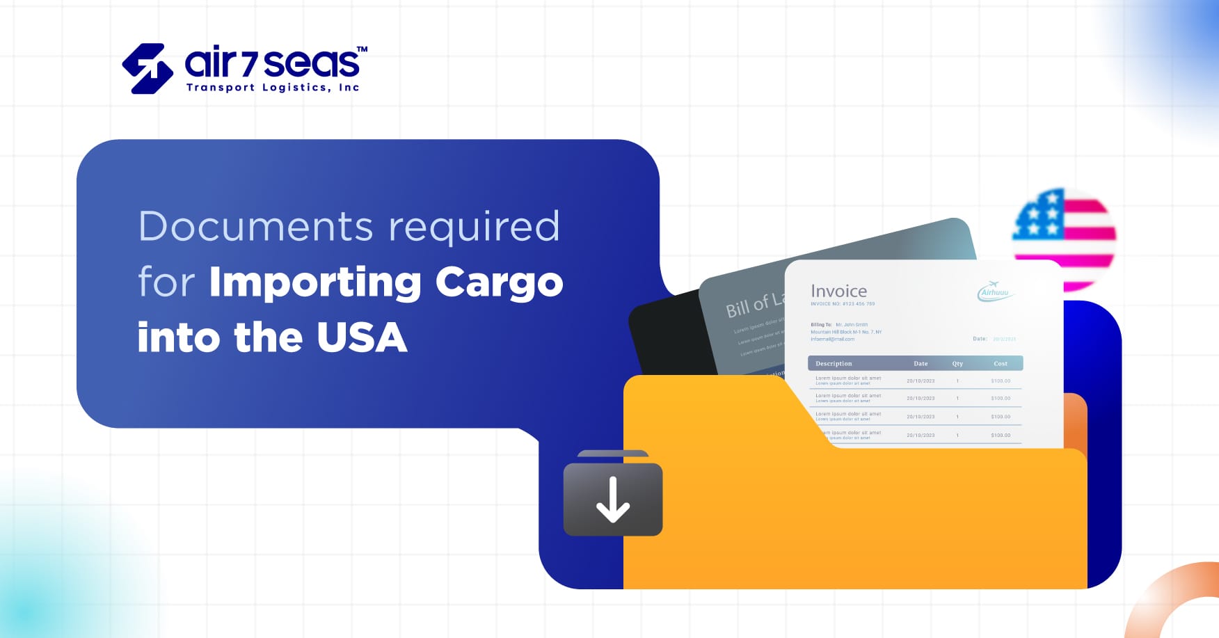 Documents required for Importing Cargo into the USA