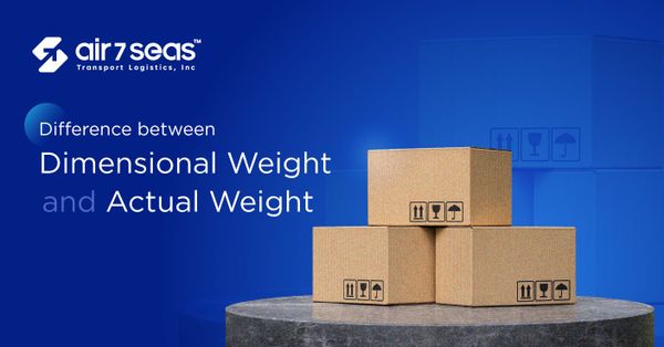 Difference between Dimensional Weight and Actual Weight