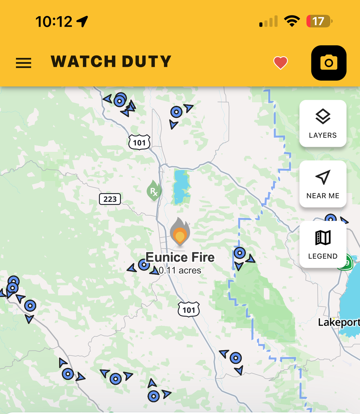 Fire on Eunice Ct. in Ukiah
