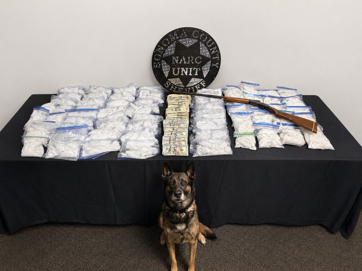 K-9 Duke Helps Seize 70 Pounds of Meth in Mendocino