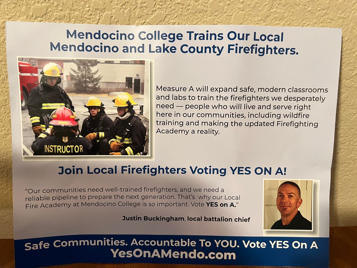 Measure A Flyers Suggest Bond Would Fund Fire Academy Already Paid for by State
