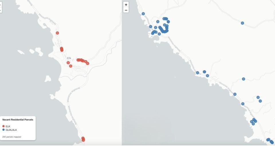 One in Three Residential Parcels in Mendocino County Has No Home on It
