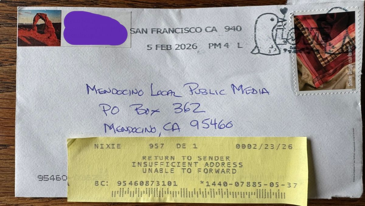 MendoLocal.News and the U.S. Post Office in the Village of Mendocino
