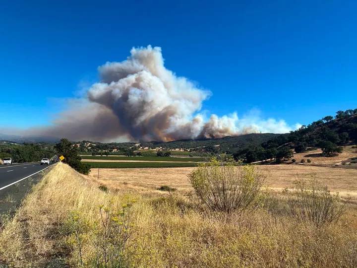 Wildfire Prompts Closure of Highway 101 in Hopland