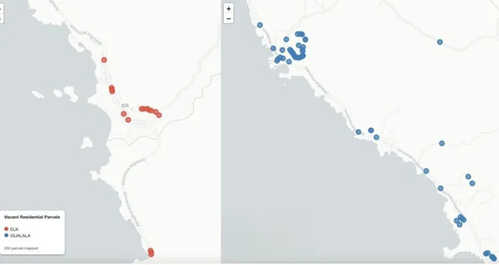 One in Three Residential Parcels in Mendocino County Has No Home on It