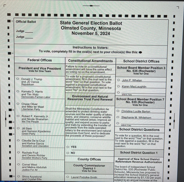 Sample Ballots from MNSOS Include Timing Marks and Lack "SAMPLE"