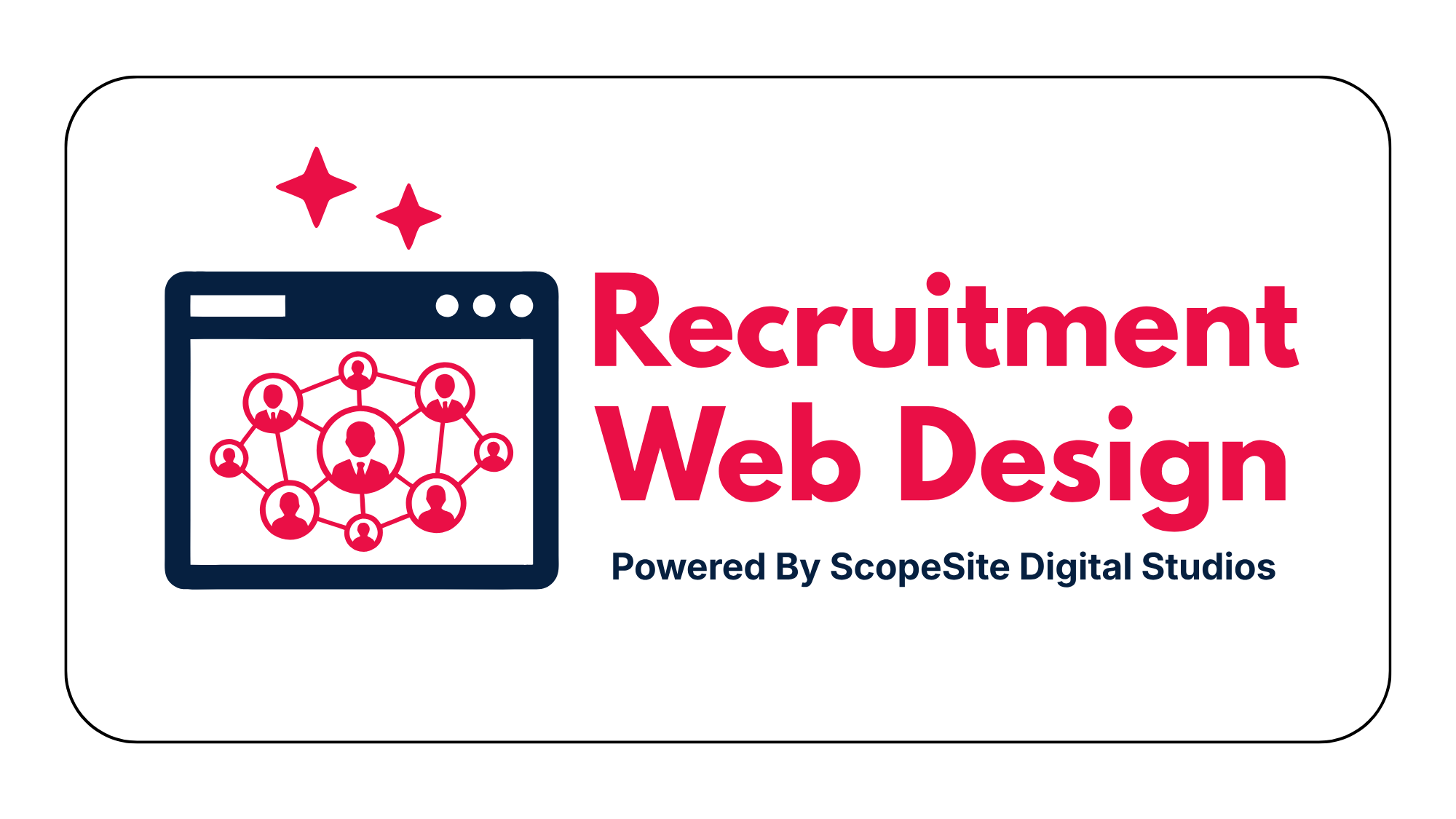 Recruitment Web Design logo with the tagline “Powered by ScopeSite Digital Studios”.