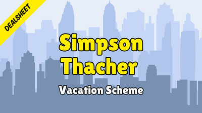 DealSheet - Simpson Thacher (Autumn Vacation Scheme 2026)