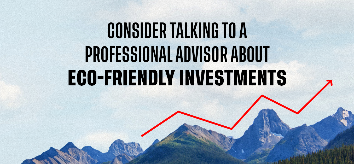Consider talking to a professional advisor about eco-friendly investments
