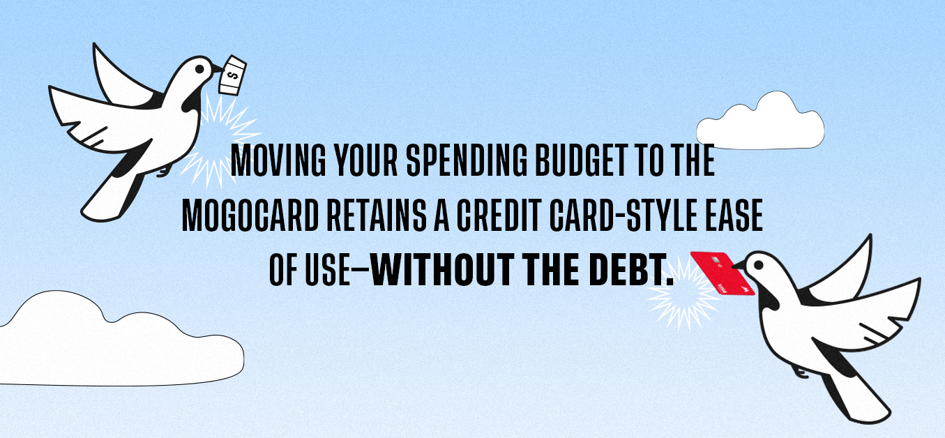 Moving your spending budget to the Mogocard retains a credit card-style ease of use - Without the debt.