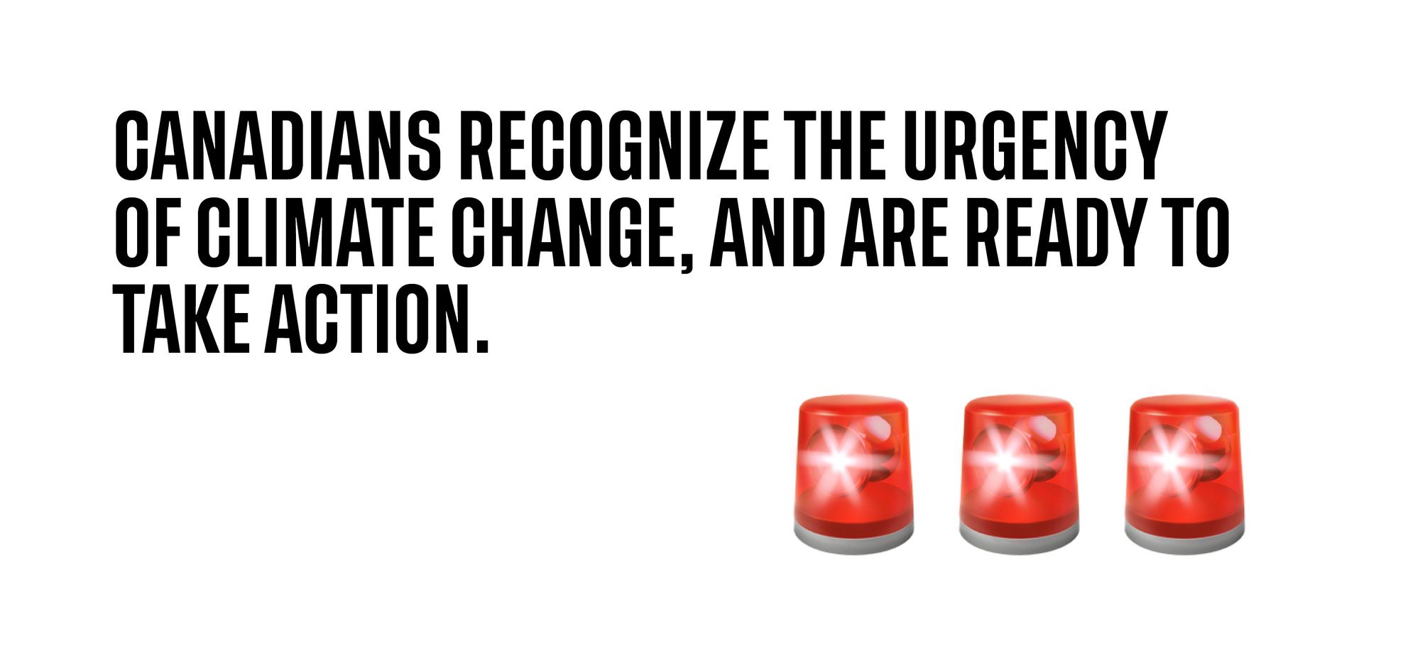Canadians recognize the urgency of climate change, and are ready to take action