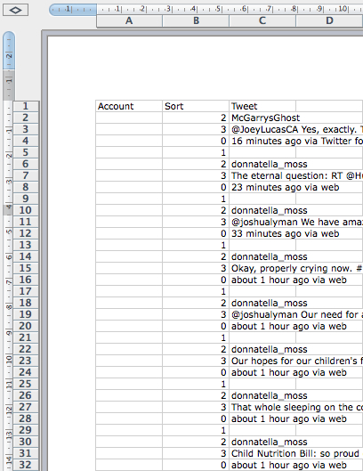 Numbering the sequence of rows