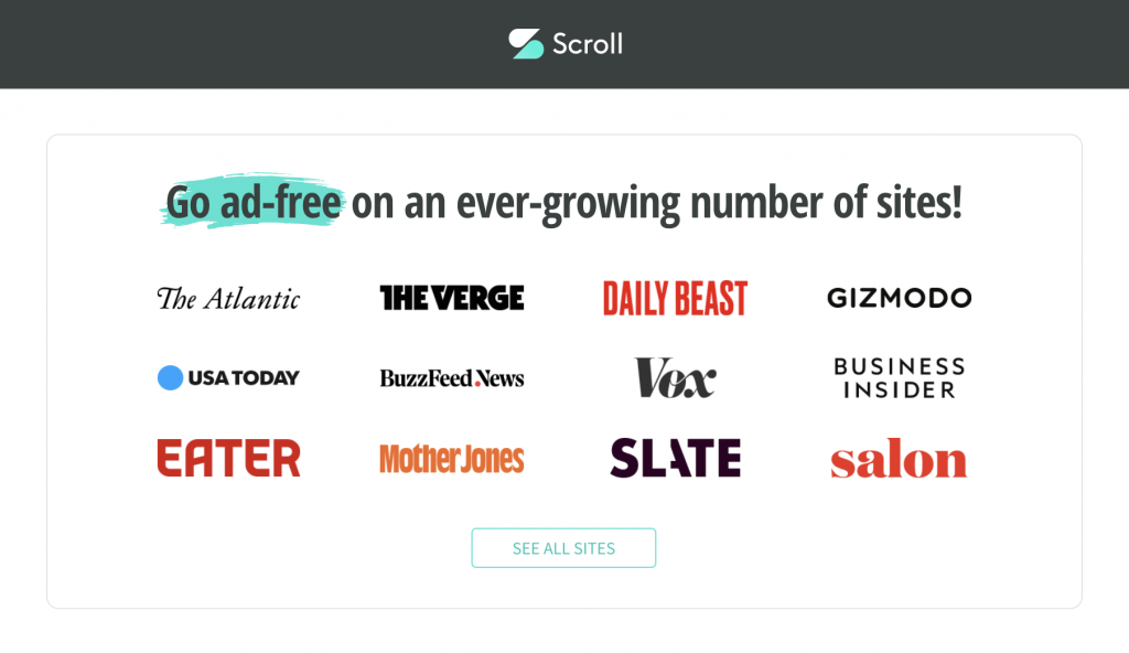 Scroll subscription