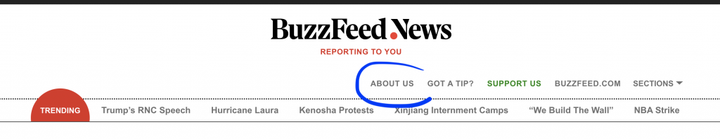 BuzzFeed News - page à propos