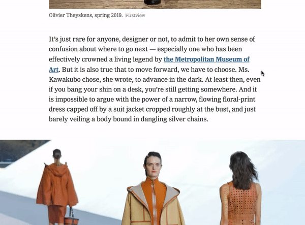 NYT inline link experiment