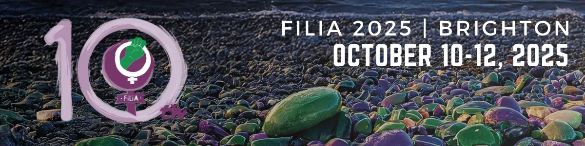 Brighton Beach's rounded rocks in the purple and green of FiLiA's colors.