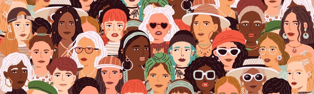 Women of many ethnicities and styles.