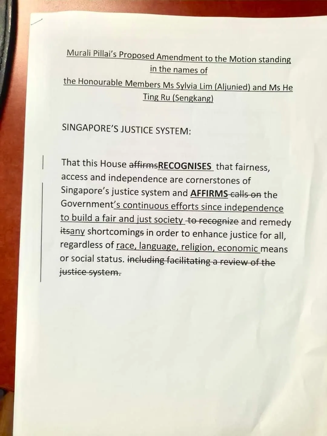 Parti Liyani, justice, and blank cheques in Parliament