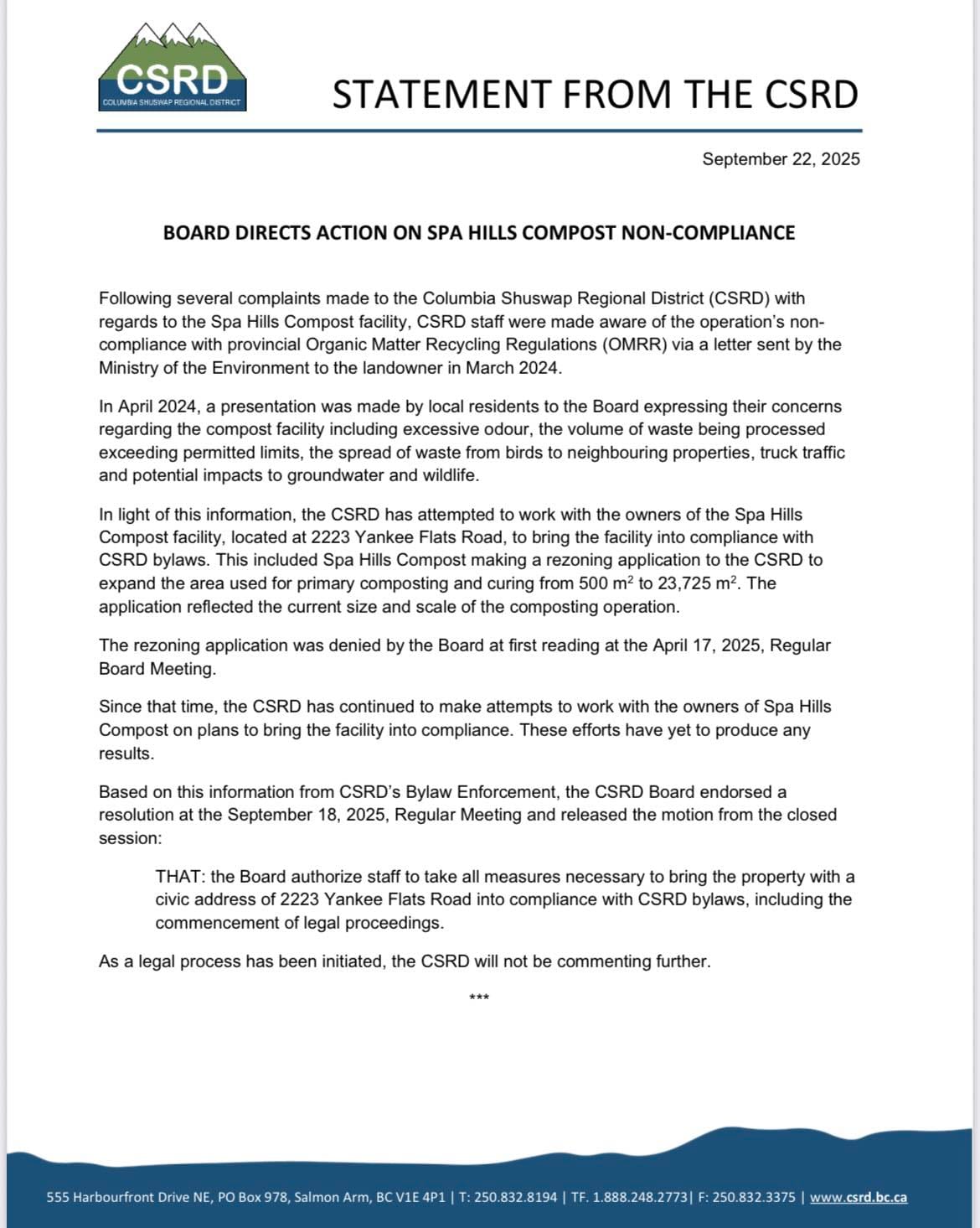 CSRD Statement