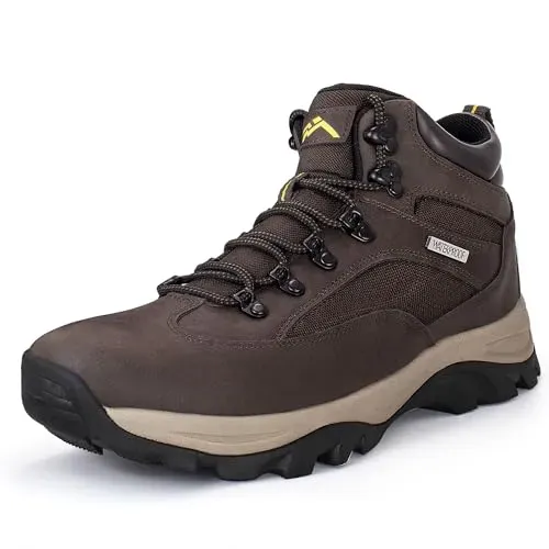 CC-Los men's waterproof hiking boots in brown, size 10.5, for all-day comfort and support.